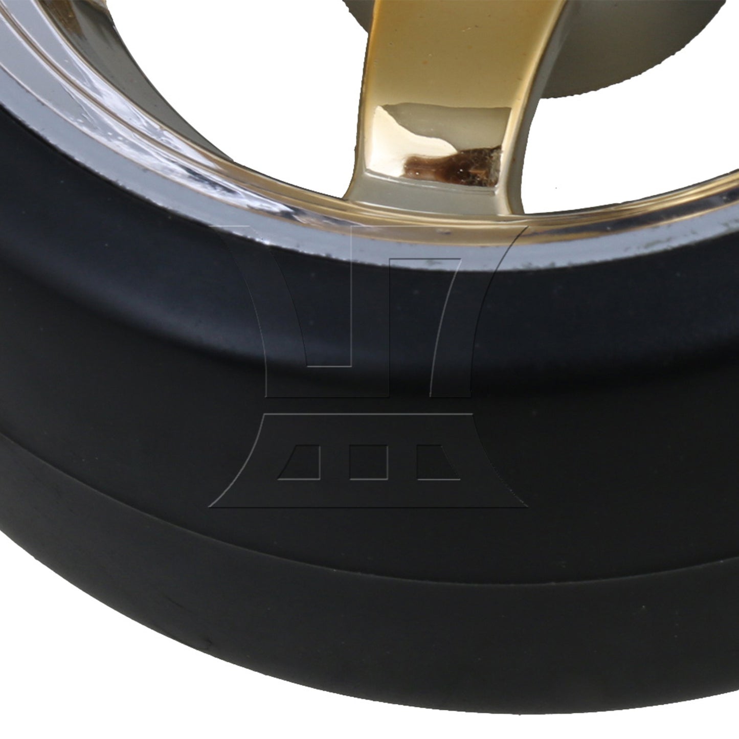 BQLZR 4pcs 12MM Yellow Wheel Rims&Drift Smooth Tyres RC1:10 for On Road Racing Car