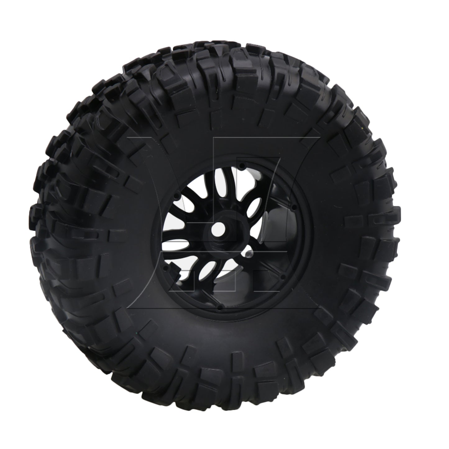 BQLZR 4x S Pattern 2.2" 1:10 RC Inflatable Tires& Alloy Black Beadlock Wheels