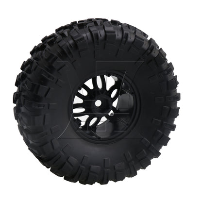 BQLZR 4x S Pattern 2.2" 1:10 RC Inflatable Tires& Alloy Black Beadlock Wheels