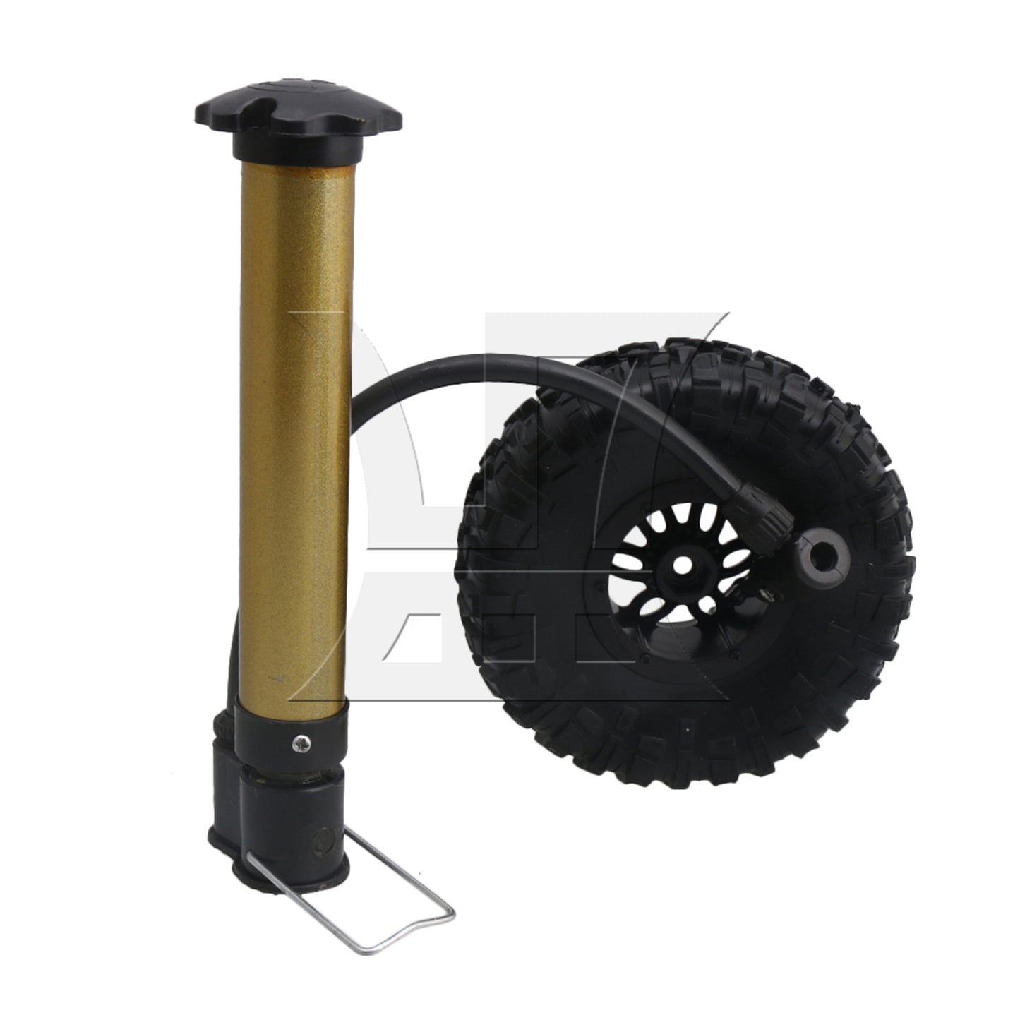 BQLZR 4x S Pattern 2.2" 1:10 RC Inflatable Tires& Alloy Black Beadlock Wheels
