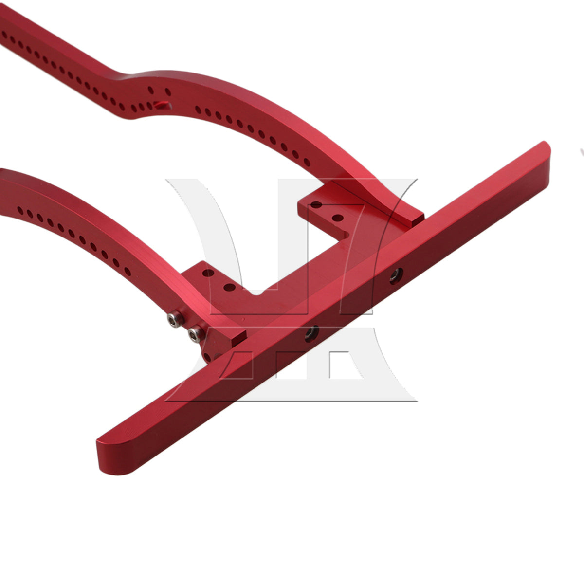 BQLZR Red Alumimum RC1:10 Chassis Frame Parts Replacement for AXIAL SCX10 RC4WD D90