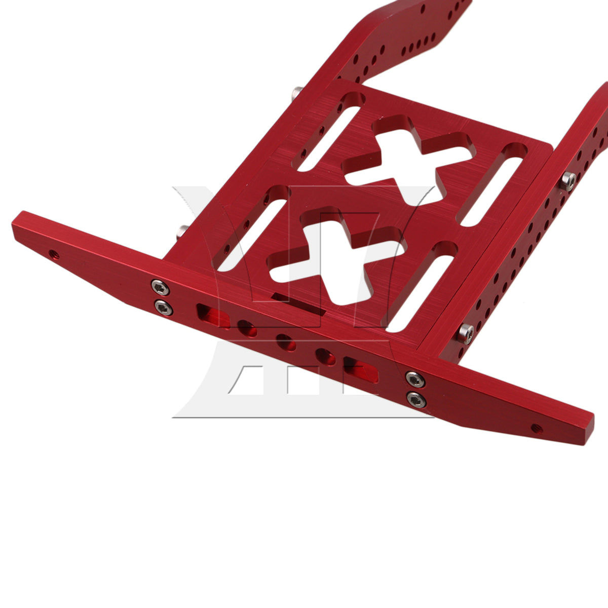 BQLZR Red Alumimum RC1:10 Chassis Frame Parts Replacement for AXIAL SCX10 RC4WD D90
