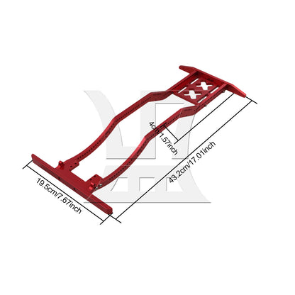 BQLZR Red Alumimum RC1:10 Chassis Frame Parts Replacement for AXIAL SCX10 RC4WD D90