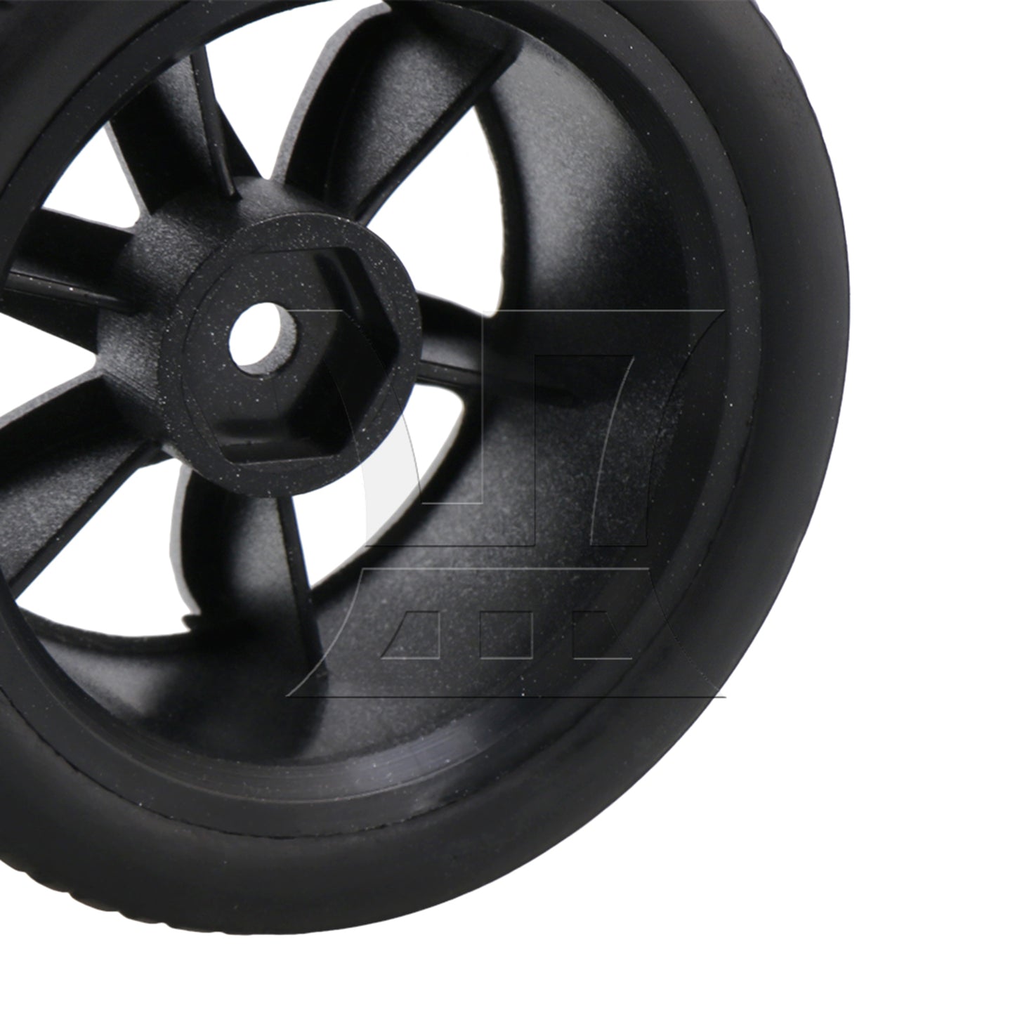 BQLZR  Plated Silver 6 Spoke Wheel Rim & Wheat Tyre for RC1:10 On Road Car BQLZR