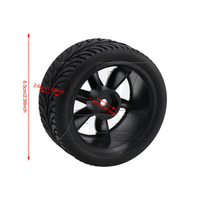 BQLZR  Plated Silver 6 Spoke Wheel Rim & Wheat Tyre for RC1:10 On Road Car BQLZR