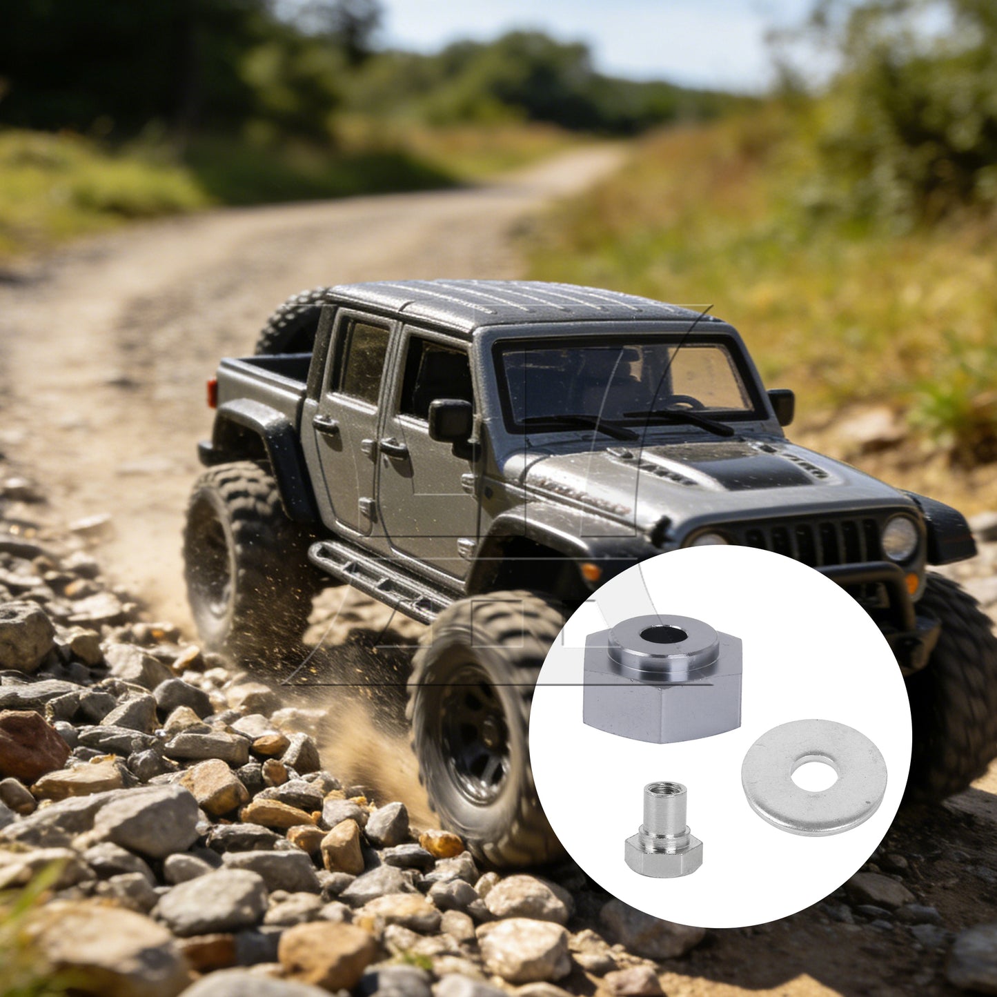BQLZR 4xBQLZR Titanium Aluminum Alloy 12mm to 17mm Hex Adapter N10237 for RC1;10 Car