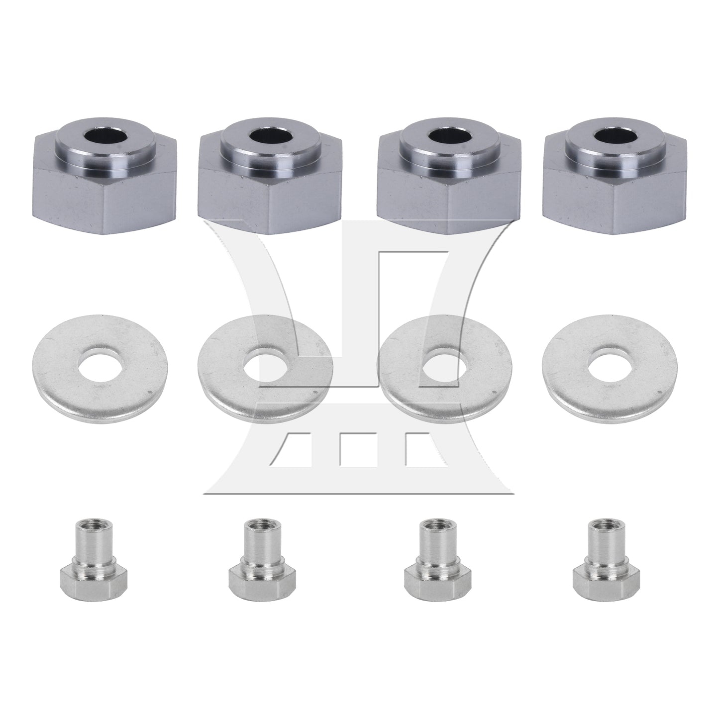 BQLZR 4xBQLZR Titanium Aluminum Alloy 12mm to 17mm Hex Adapter N10237 for RC1;10 Car