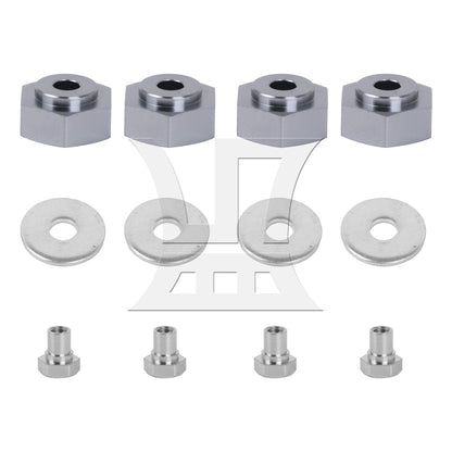 BQLZR 4xBQLZR Titanium Aluminum Alloy 12mm to 17mm Hex Adapter N10237 for RC1;10 Car