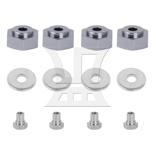 BQLZR 4xBQLZR Titanium Aluminum Alloy 12mm to 17mm Hex Adapter N10237 for RC1;10 Car