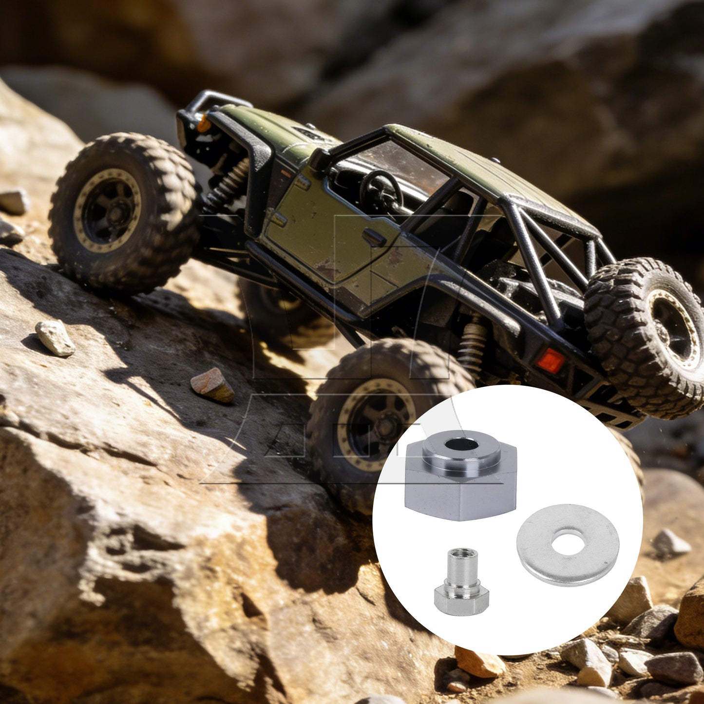 BQLZR 4xBQLZR Titanium Aluminum Alloy 12mm to 17mm Hex Adapter N10237 for RC1;10 Car