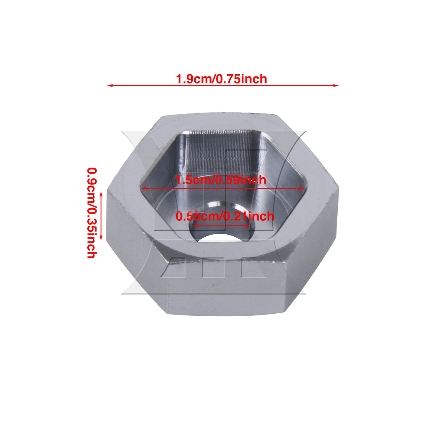 BQLZR 4xBQLZR Titanium Aluminum Alloy 12mm to 17mm Hex Adapter N10237 for RC1;10 Car