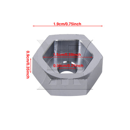 BQLZR 4xBQLZR Titanium Aluminum Alloy 12mm to 17mm Hex Adapter N10237 for RC1;10 Car