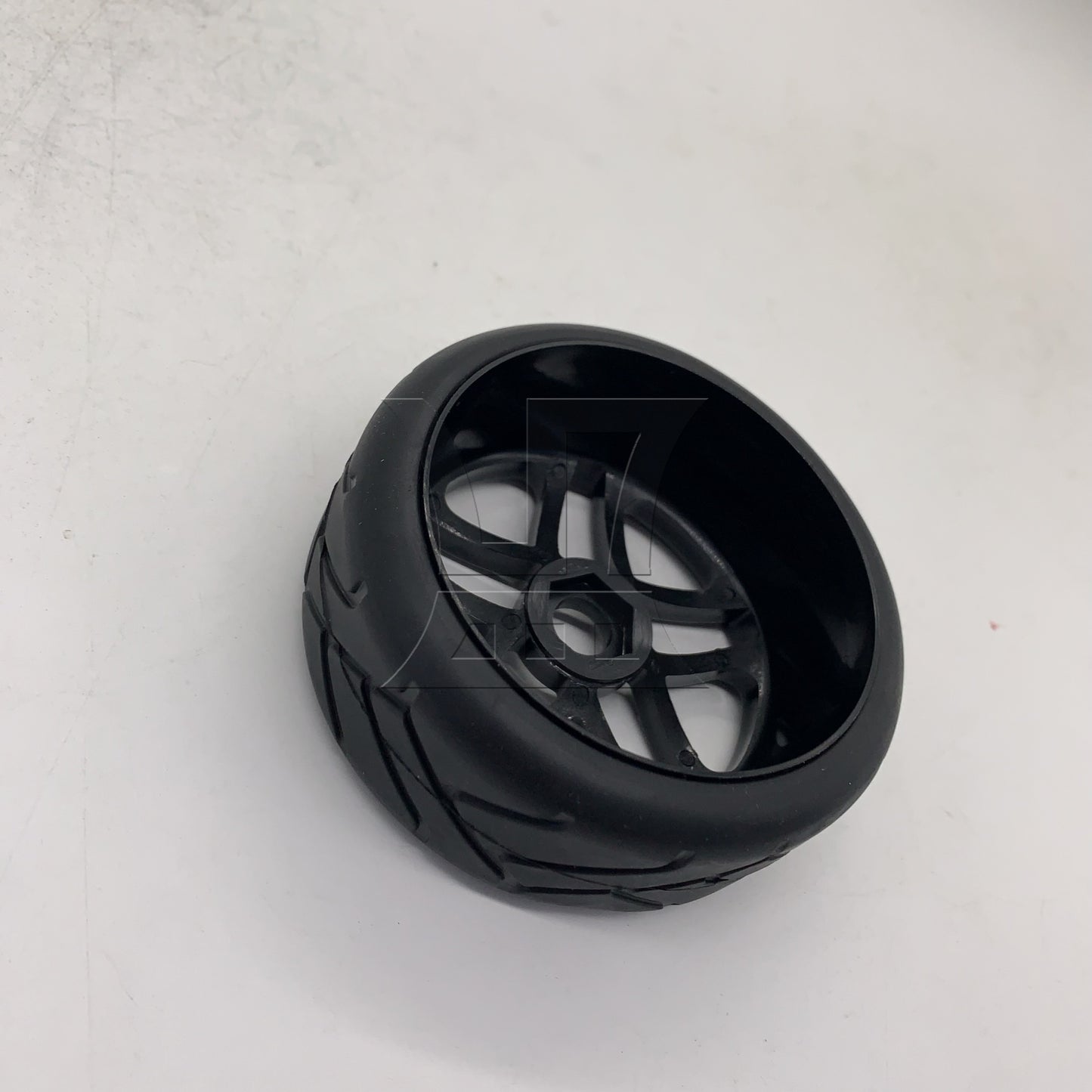 BQLZR  4PCS RC1:8 Off-Road Car Black Flower Type Rubber Tyre &5-Spoke Wheel Rim BQLZR