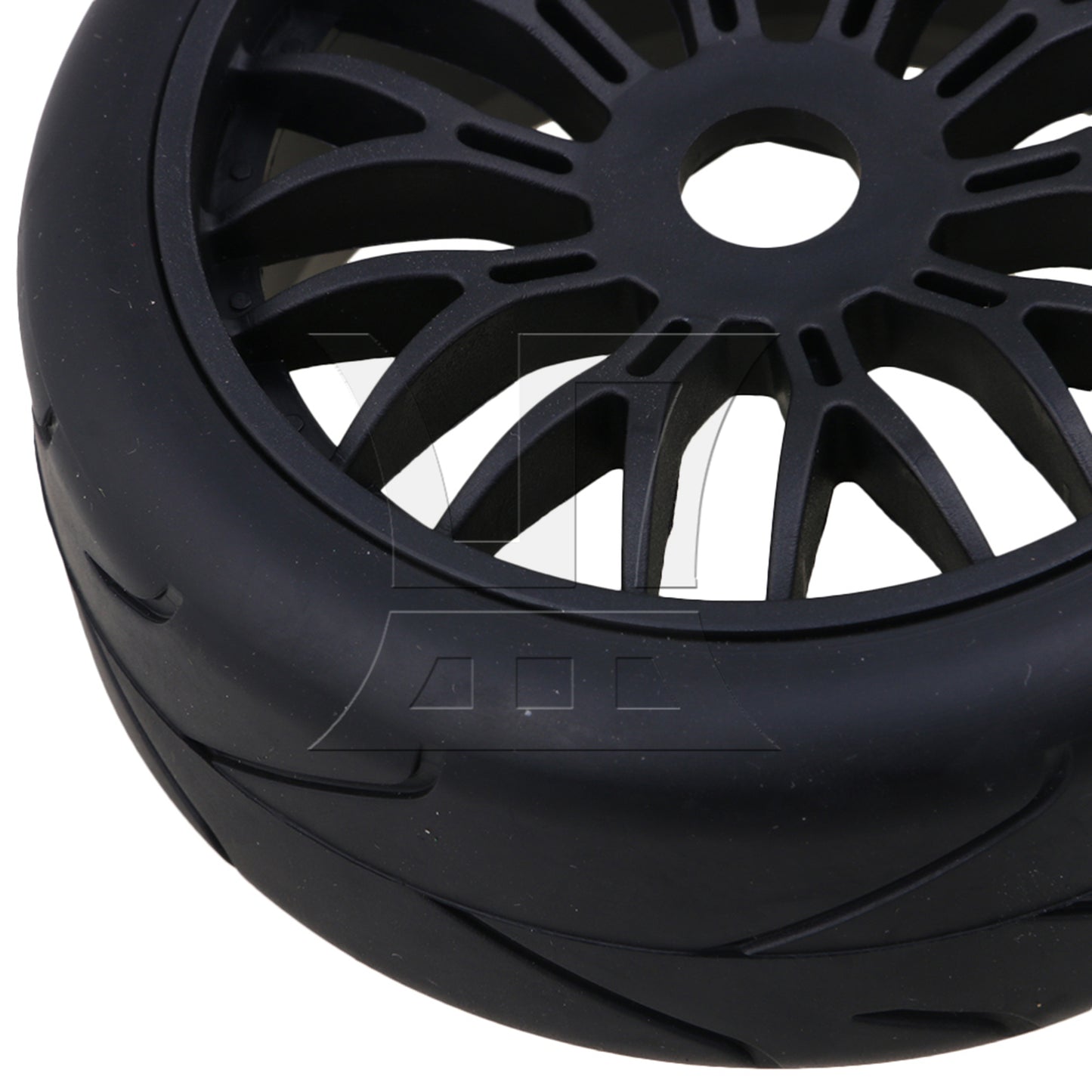 BQLZR RC1:8 Off Road Car Branch Rubber Tires & Black Y Shape Wheel Rims