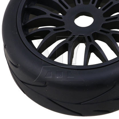 BQLZR RC1:8 Off Road Car Branch Rubber Tires & Black Y Shape Wheel Rims