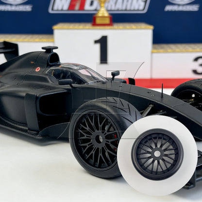 BQLZR RC1:8 Off Road Car Branch Rubber Tires & Black Y Shape Wheel Rims