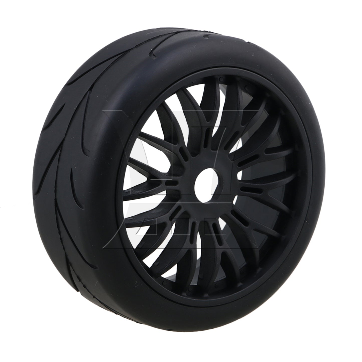 BQLZR RC1:8 Off Road Car Branch Rubber Tires & Black Y Shape Wheel Rims