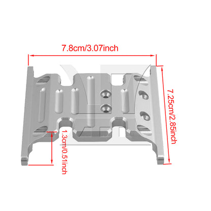 BQLZR RC1:10 Alloy Center Skid Transmission Plate Replacement for AXIAL SCX10 4WD