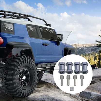 BQLZR 4PCS 12x20mm Titanium Color RC1:10 Wheel Hex Extension T10129 for Rock Crawler