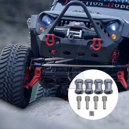 BQLZR 4PCS 12x20mm Titanium Color RC1:10 Wheel Hex Extension T10129 for Rock Crawler
