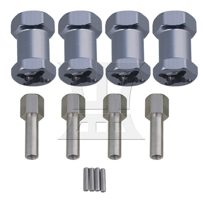 BQLZR 4PCS 12x20mm Titanium Color RC1:10 Wheel Hex Extension T10129 for Rock Crawler