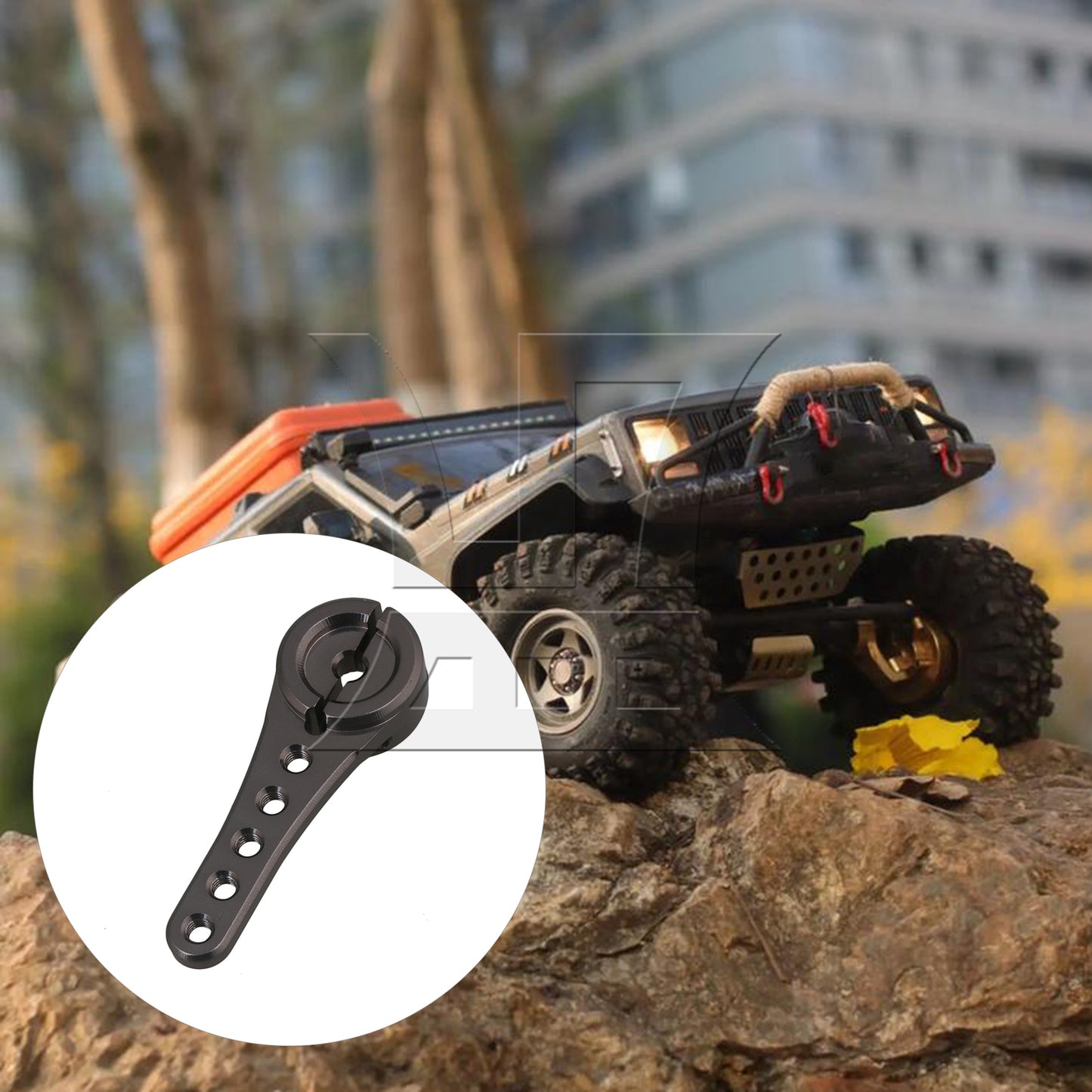 BQLZR Alloy 25T N10242 Servo Horn Arm for RC1:8 1:10 Model Car Titanium Color