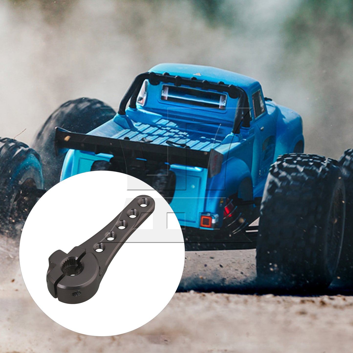 BQLZR Alloy 25T N10242 Servo Horn Arm for RC1:8 1:10 Model Car Titanium Color