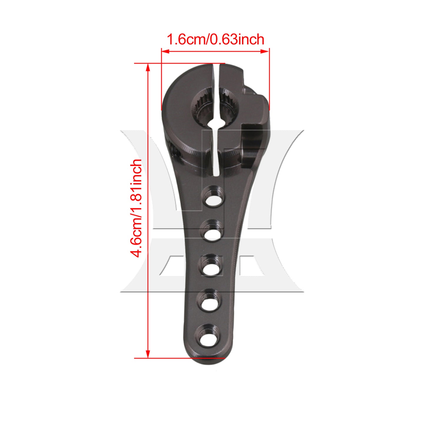 BQLZR Alloy 25T N10242 Servo Horn Arm for RC1:8 1:10 Model Car Titanium Color