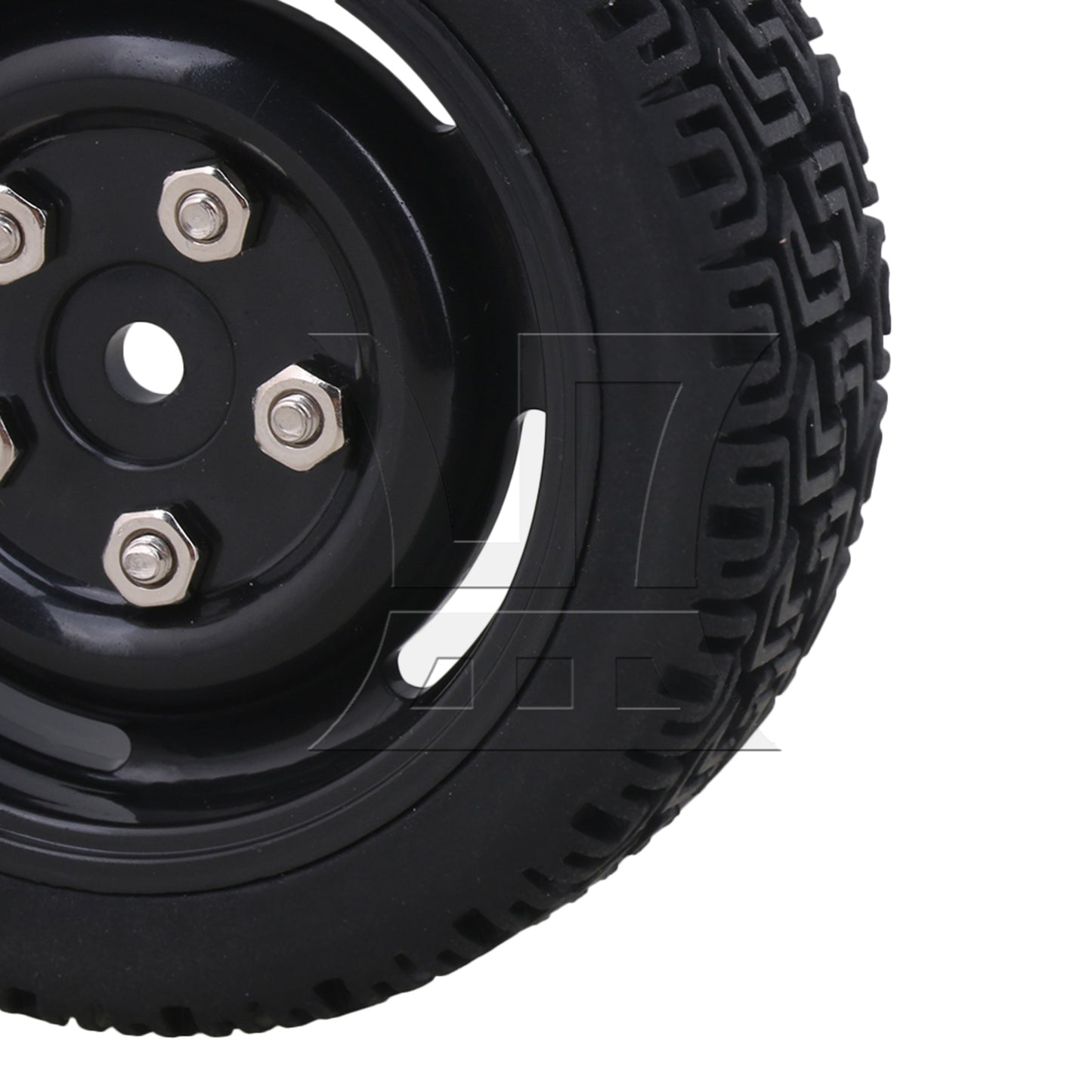 BQLZR 4x 20639 RC1:10 On Road Car L Shape Rubber Tires & 4 Holes Wheel Rims Black