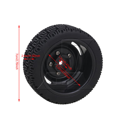 BQLZR 4x 20639 RC1:10 On Road Car L Shape Rubber Tires & 4 Holes Wheel Rims Black