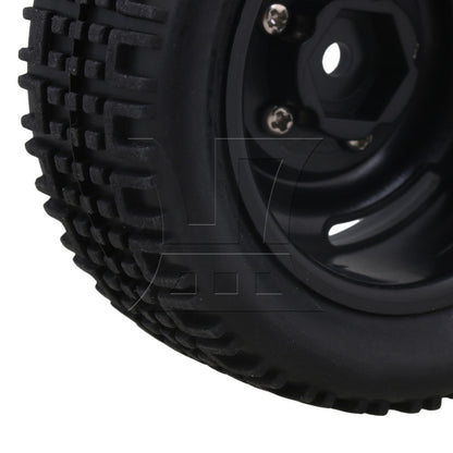 BQLZR 4pieces RC1:10 On Road Car Rally Car U Rubber Tyres + 4-Hole Wheel Rims 20662