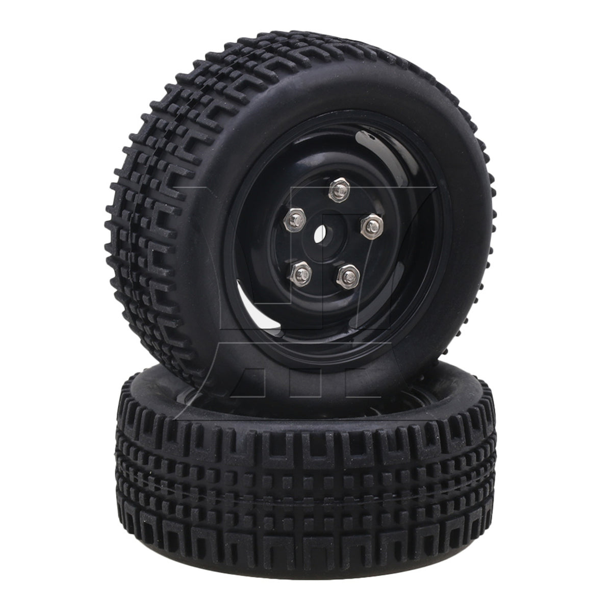 BQLZR 4pieces RC1:10 On Road Car Rally Car U Rubber Tyres + 4-Hole Wheel Rims 20662