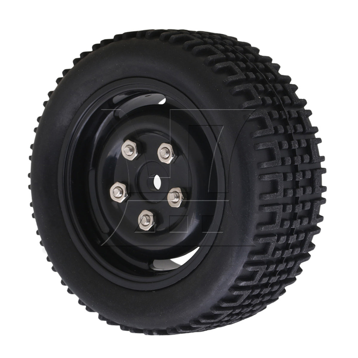 BQLZR 4pieces RC1:10 On Road Car Rally Car U Rubber Tyres + 4-Hole Wheel Rims 20662