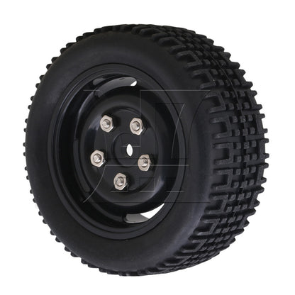 BQLZR 4pieces RC1:10 On Road Car Rally Car U Rubber Tyres + 4-Hole Wheel Rims 20662