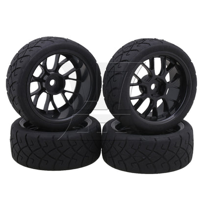 BQLZR  Hex RC1:10 On Road Car X Rubber Tyres + Y Shape Wheel Rims 20695