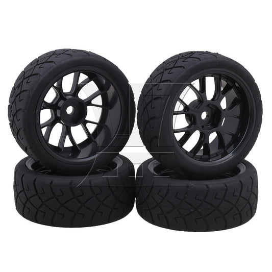 BQLZR  Hex RC1:10 On Road Car X Rubber Tyres + Y Shape Wheel Rims 20695