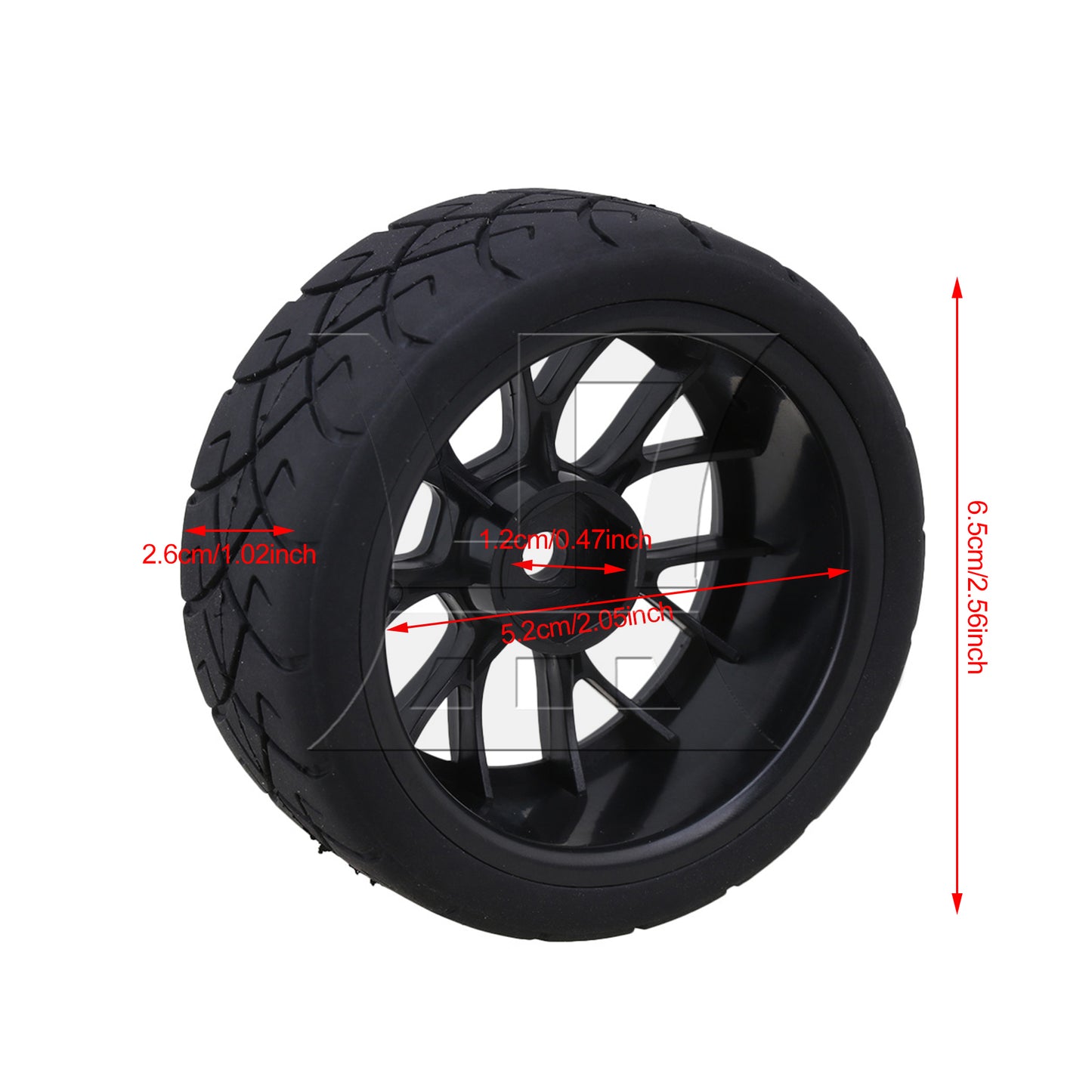 BQLZR  Hex RC1:10 On Road Car X Rubber Tyres + Y Shape Wheel Rims 20695