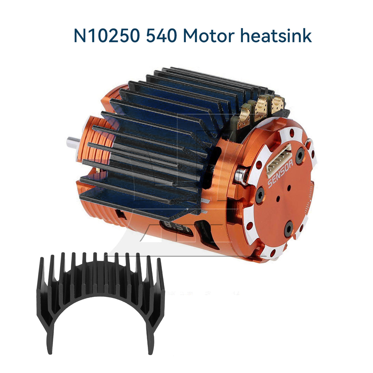 BQLZR RC 1/10 Car Aluminum Alloy 540 Motor Heatsink for 40x40mm Cooling Fan Black