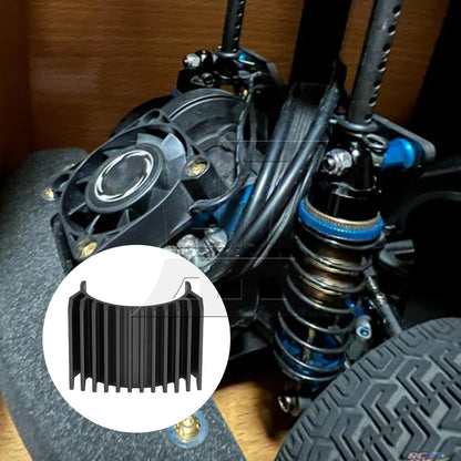 BQLZR RC 1/10 Car Aluminum Alloy 540 Motor Heatsink for 40x40mm Cooling Fan Black