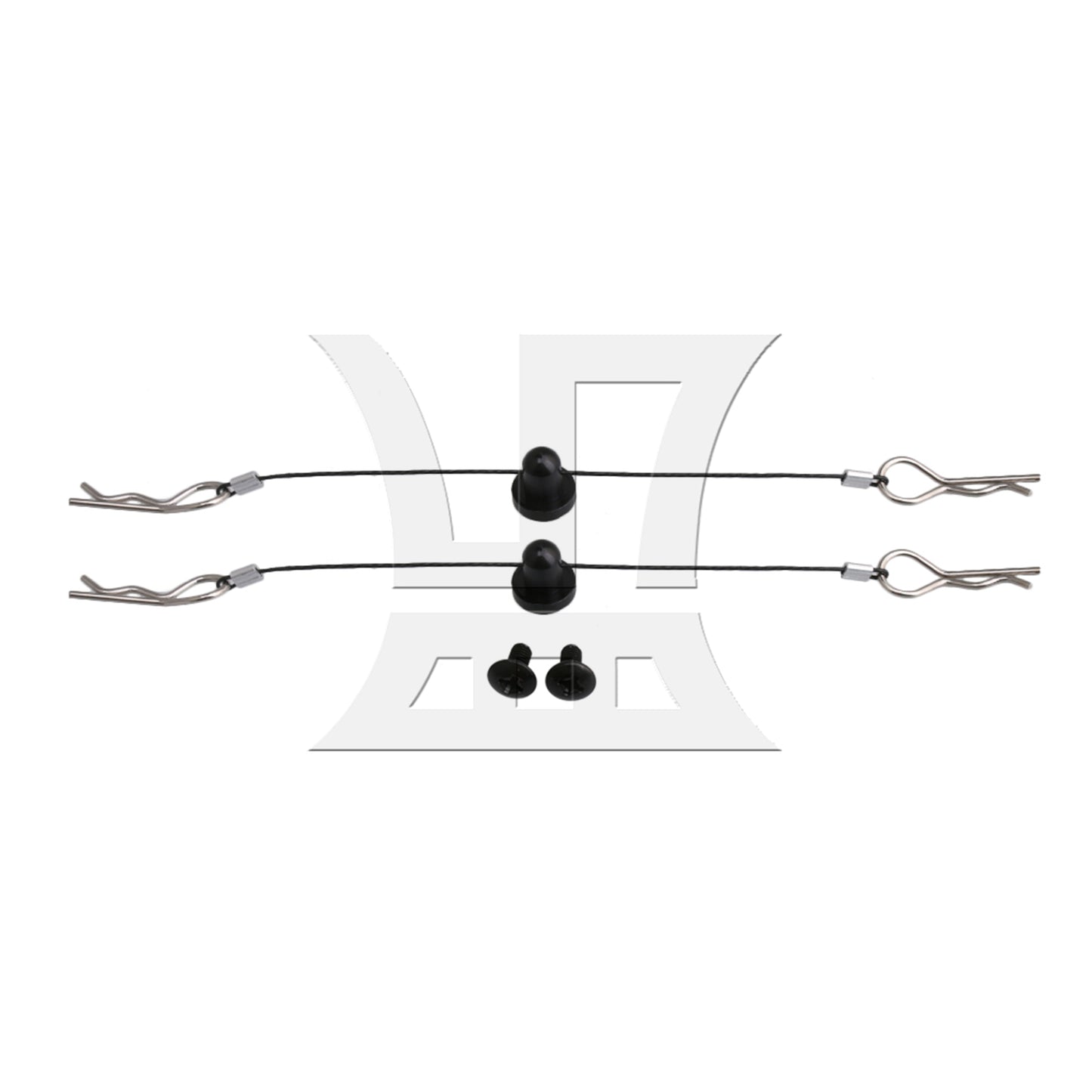 BQLZR 2 Pieces Black Steel Aluminum RC1:10 Body Shell Clip N10258BL for RC Model Car