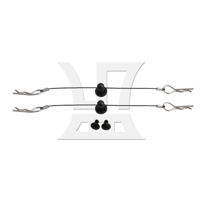 BQLZR 2 Pieces Black Steel Aluminum RC1:10 Body Shell Clip N10258BL for RC Model Car