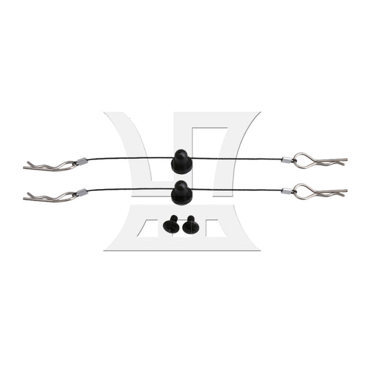 BQLZR 2 Pieces Black Steel Aluminum RC1:10 Body Shell Clip N10258BL for RC Model Car