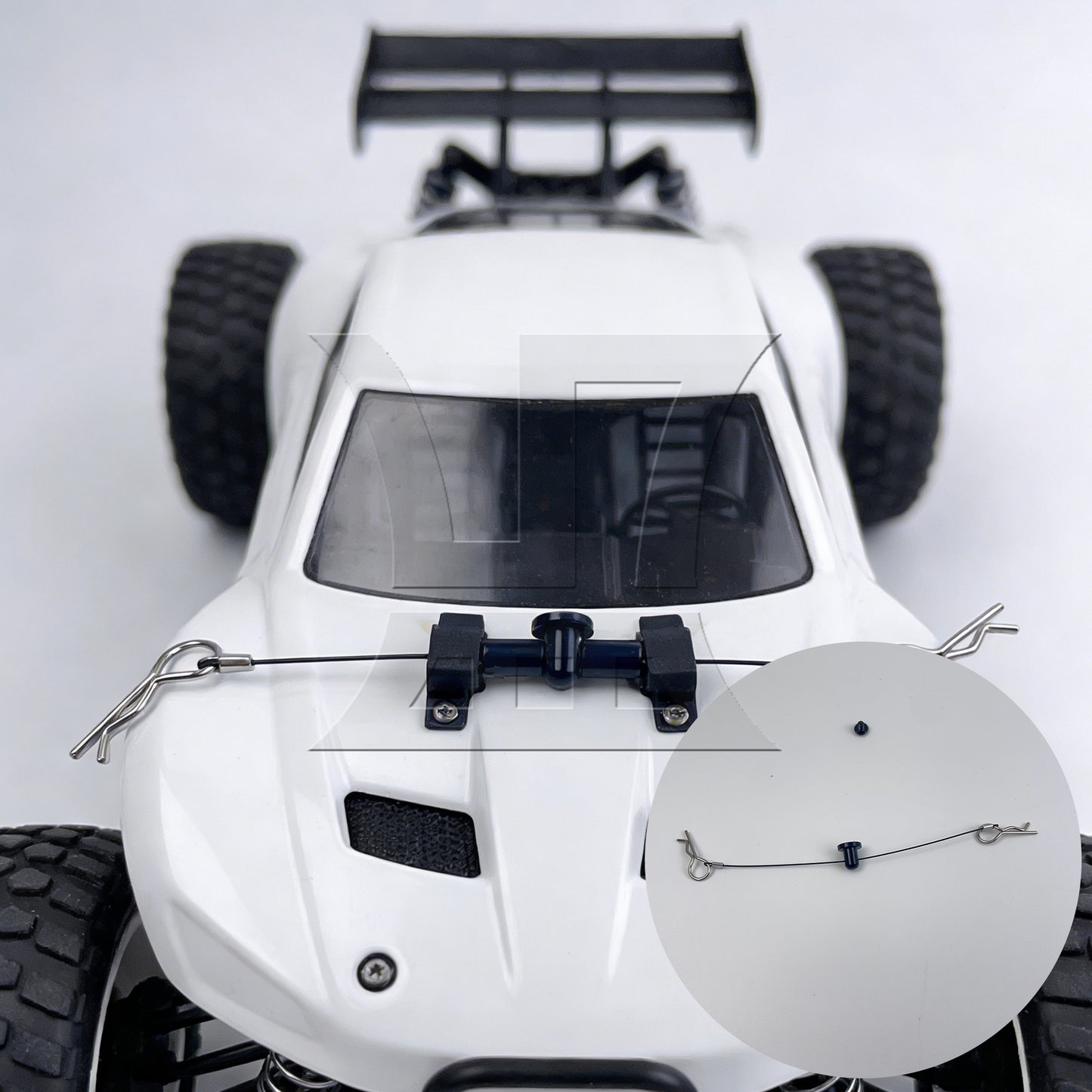 BQLZR 2 Pieces Black Steel Aluminum RC1:10 Body Shell Clip N10258BL for RC Model Car