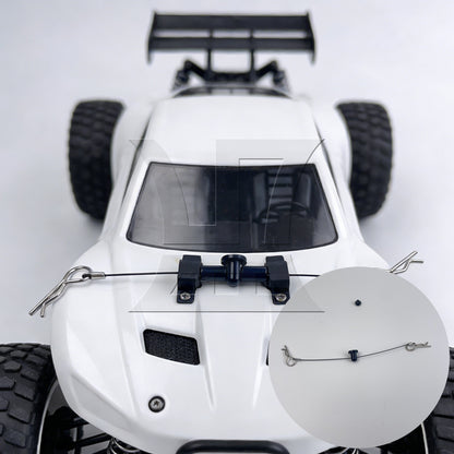 BQLZR 2 Pieces Black Steel Aluminum RC1:10 Body Shell Clip N10258BL for RC Model Car