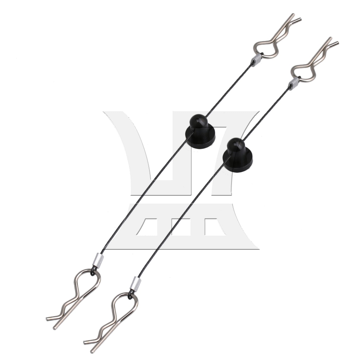 BQLZR 2 Pieces Black Steel Aluminum RC1:10 Body Shell Clip N10258BL for RC Model Car