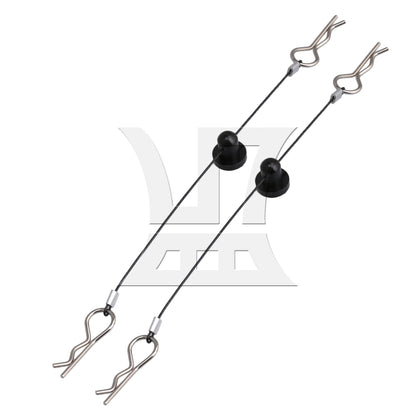 BQLZR 2 Pieces Black Steel Aluminum RC1:10 Body Shell Clip N10258BL for RC Model Car