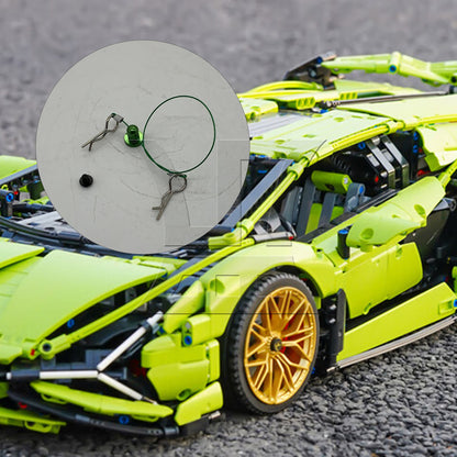 BQLZR 2pcs BQLZR Green 1:10 RC Car Body Clip Pins Metal Wire 165mm Retainers