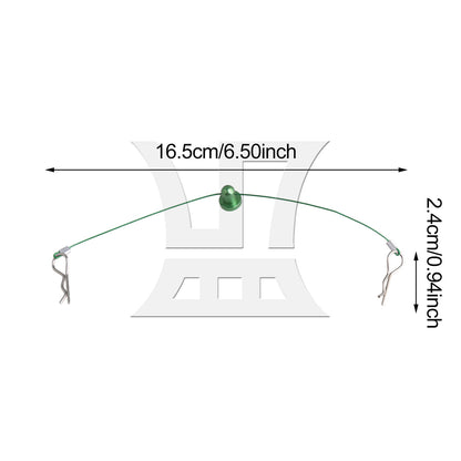 BQLZR 2pcs BQLZR Green 1:10 RC Car Body Clip Pins Metal Wire 165mm Retainers