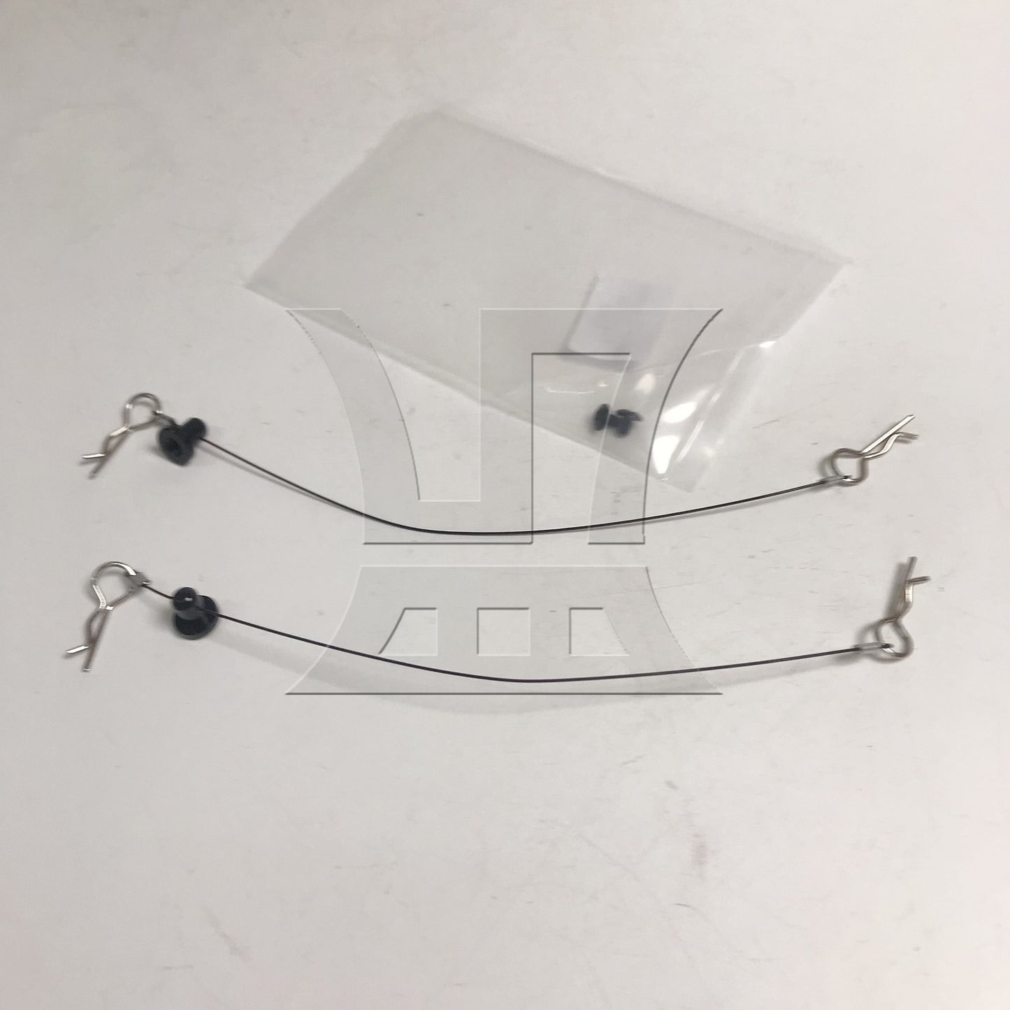 BQLZR 2X N10259BL Black RC1:10 Car Body Clip Pins Stealth Wire 165mm Retainer
