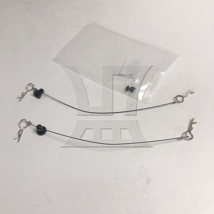 BQLZR 2X N10259BL Black RC1:10 Car Body Clip Pins Stealth Wire 165mm Retainer